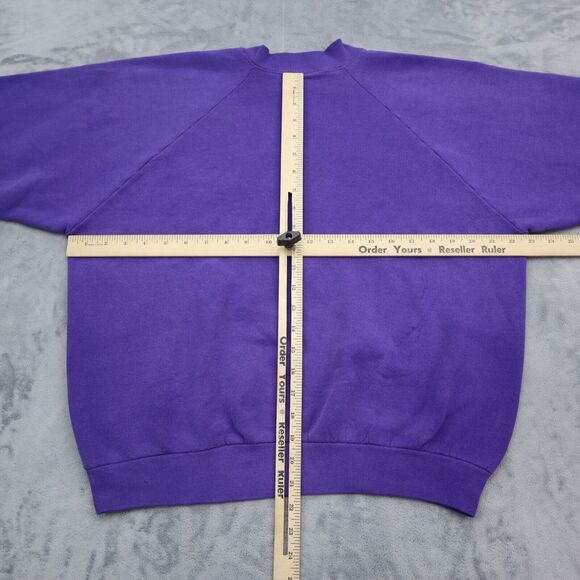 Casual Sweater Womens XXL Purple Crew Neck Long Sleeve Banded Cuffs Pullover - Picture 2 of 14
